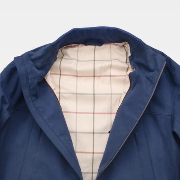 Loro Piana Blue Coniston Silk Parka – pre-owned luxury menswear at Sanpetuna