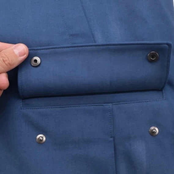 Loro Piana Blue Coniston Silk Parka – pre-owned luxury menswear at Sanpetuna