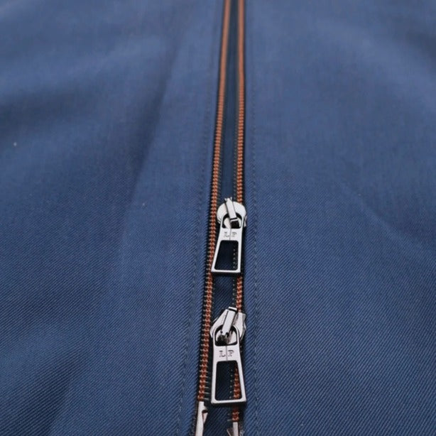 Loro Piana Blue Coniston Silk Parka – pre-owned luxury menswear at Sanpetuna