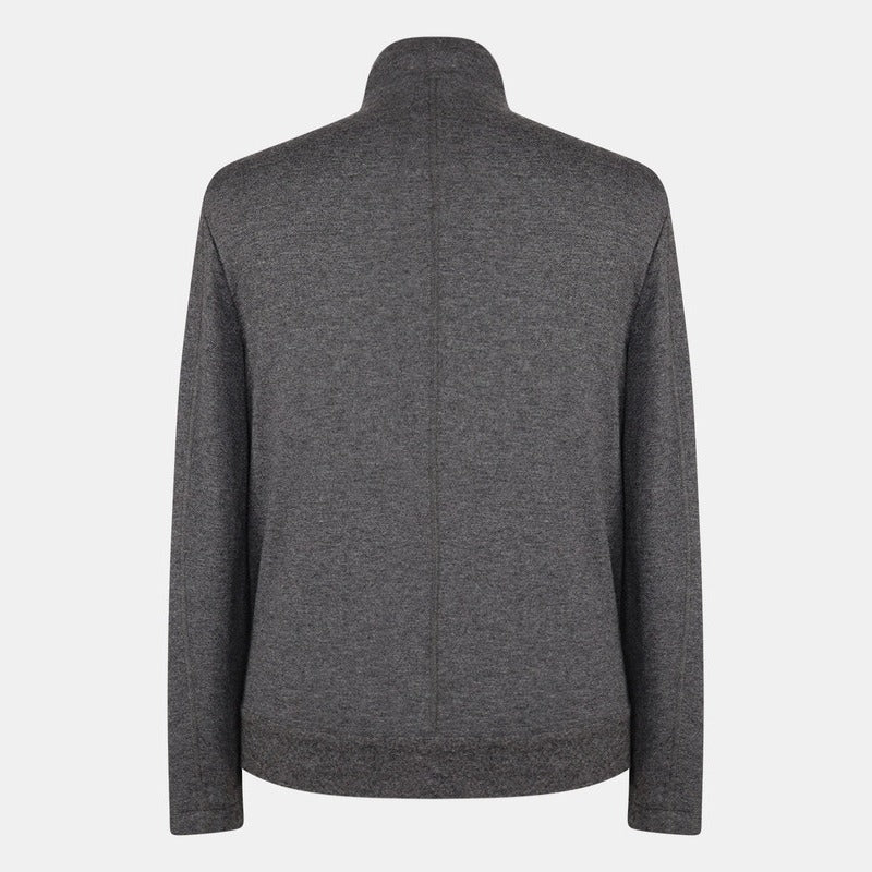 Loro Piana Grey Cashmere Jersey Bomber – pre-owned luxury menswear at Sanpetuna
