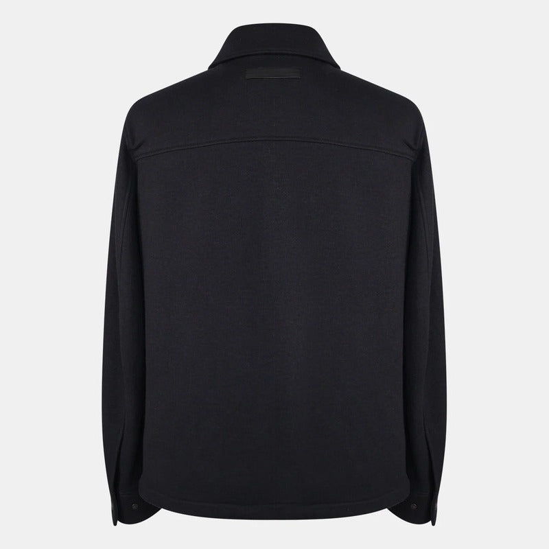 Loro Piana Black Cashmere Wool Chore Jacket – pre-owned luxury menswear at Sanpetuna