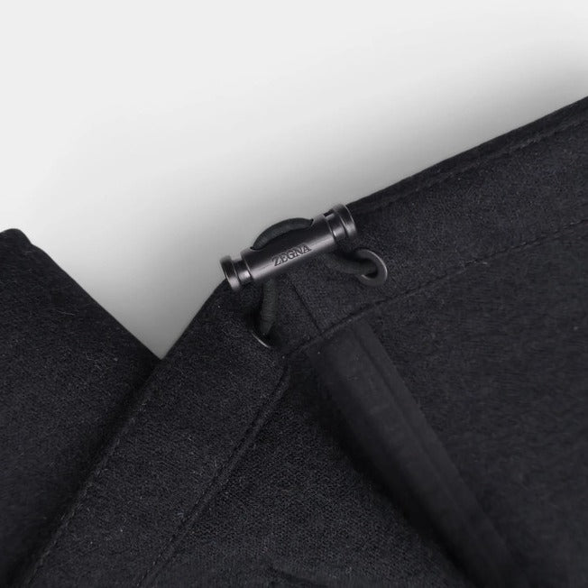 Loro Piana Black Cashmere Wool Chore Jacket – pre-owned luxury menswear at Sanpetuna