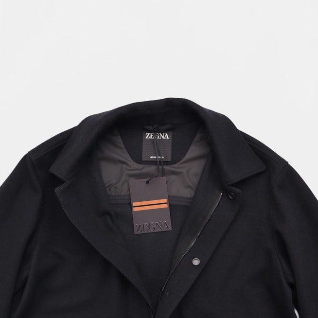 Loro Piana Black Cashmere Wool Chore Jacket – pre-owned luxury menswear at Sanpetuna