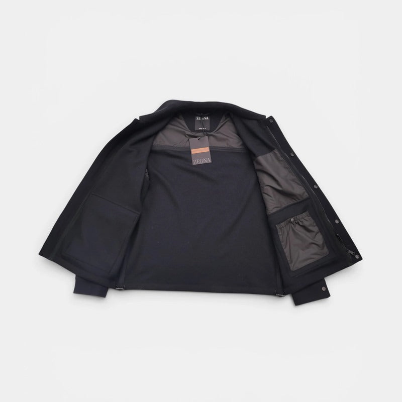Loro Piana Black Cashmere Wool Chore Jacket – pre-owned luxury menswear at Sanpetuna
