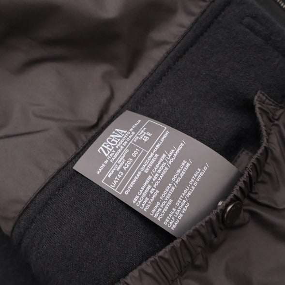 Loro Piana Black Cashmere Wool Chore Jacket – pre-owned luxury menswear at Sanpetuna
