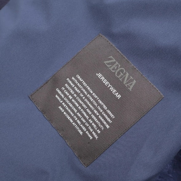 Loro Piana Navy Linen Jersey Harrington Jacket – pre-owned luxury menswear at Sanpetuna