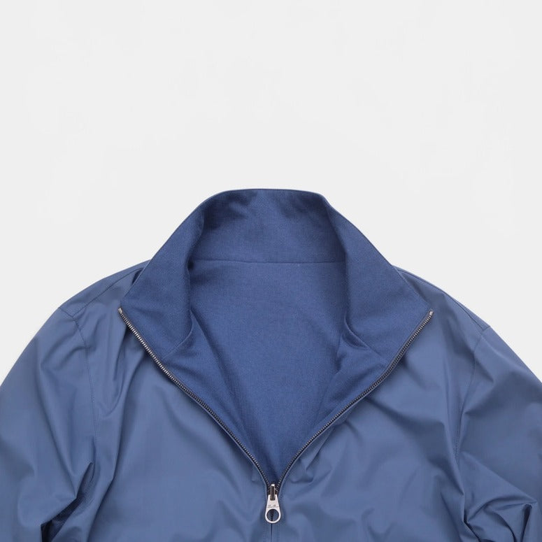 Loro Piana Blue Windmate Cashmere Bomber – pre-owned luxury menswear at Sanpetuna