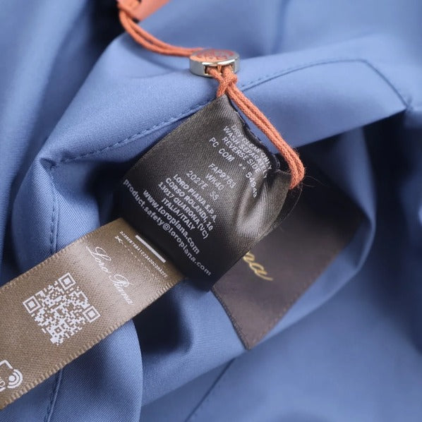 Loro Piana Blue Windmate Cashmere Bomber – pre-owned luxury menswear at Sanpetuna