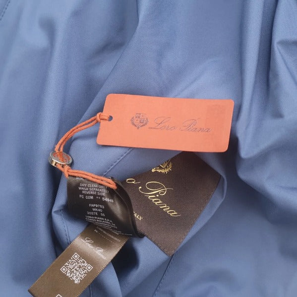 Loro Piana Blue Windmate Cashmere Bomber – pre-owned luxury menswear at Sanpetuna