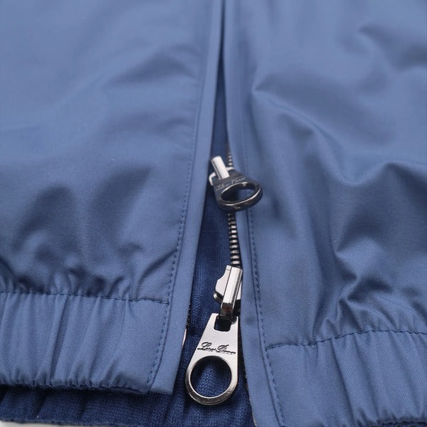 Loro Piana Blue Windmate Cashmere Bomber – pre-owned luxury menswear at Sanpetuna