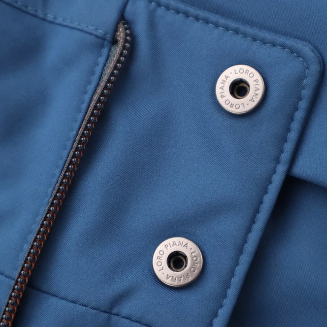 Loro Piana Blue Lanbrooke Wool Bomber – pre-owned luxury menswear at Sanpetuna