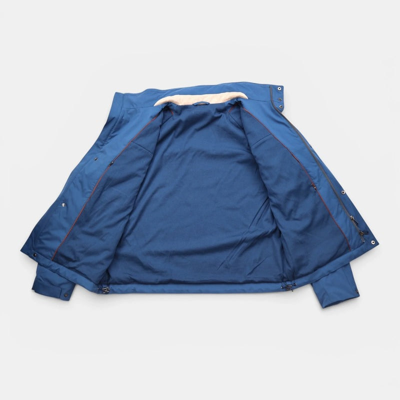 Loro Piana Blue Lanbrooke Wool Bomber – pre-owned luxury menswear at Sanpetuna