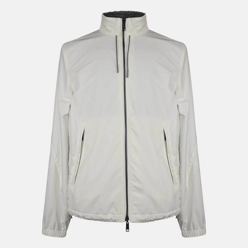 Loro Piana White/Grey Brezza Cashmere Reversible Blouson – pre-owned luxury menswear at Sanpetuna