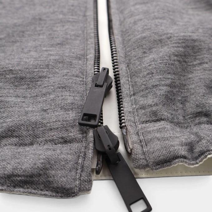 Loro Piana White/Grey Brezza Cashmere Reversible Blouson – pre-owned luxury menswear at Sanpetuna