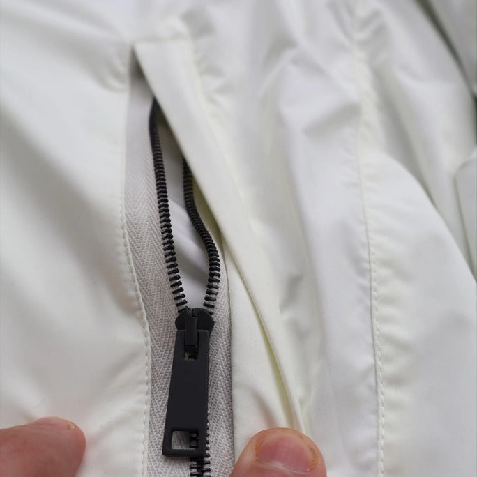 Loro Piana White/Grey Brezza Cashmere Reversible Blouson – pre-owned luxury menswear at Sanpetuna