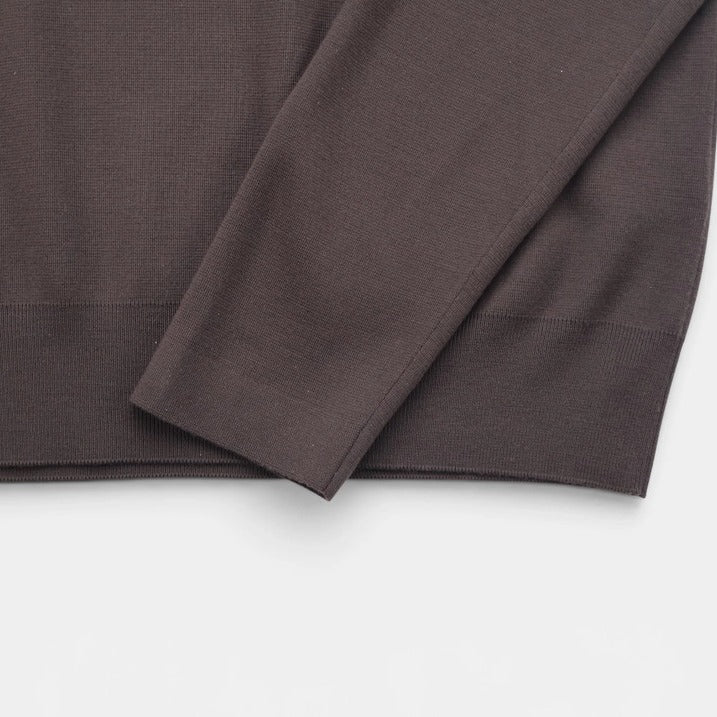 Loro Piana Brown Empire Gift of Kings Wool Polo – pre-owned luxury menswear at Sanpetuna
