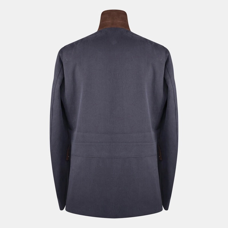 Loro Piana Navy Roadster Floral Linen Jacket – pre-owned luxury menswear at Sanpetuna