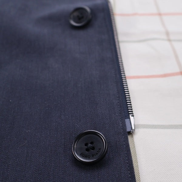 Loro Piana Navy Roadster Floral Linen Jacket – pre-owned luxury menswear at Sanpetuna