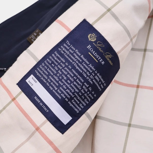 Loro Piana Navy Roadster Floral Linen Jacket – pre-owned luxury menswear at Sanpetuna