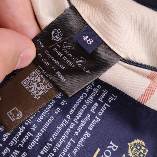 Loro Piana Navy Roadster Floral Linen Jacket – pre-owned luxury menswear at Sanpetuna