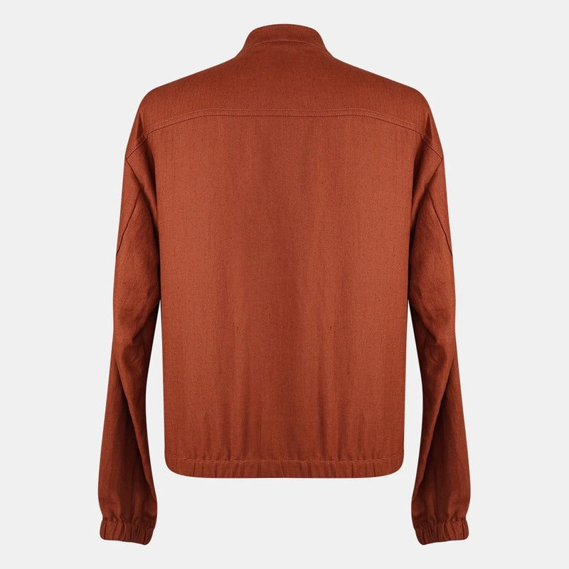 Loro Piana Brown Ohiraki Linen Blouson – pre-owned luxury menswear at Sanpetuna