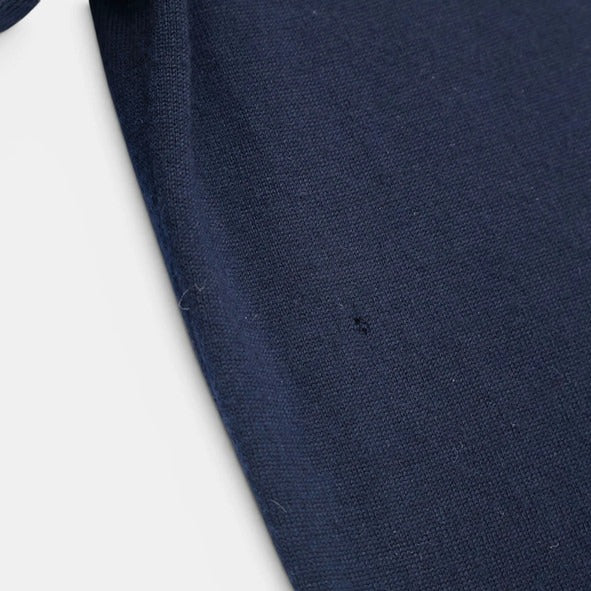 Loro Piana Navy Gift of Kings Wool Long-Sleeve Polo – pre-owned luxury menswear at Sanpetuna