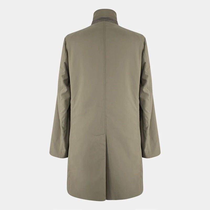 Loro Piana Green Quilted Wind-Stretch Trench Coat – pre-owned luxury menswear at Sanpetuna