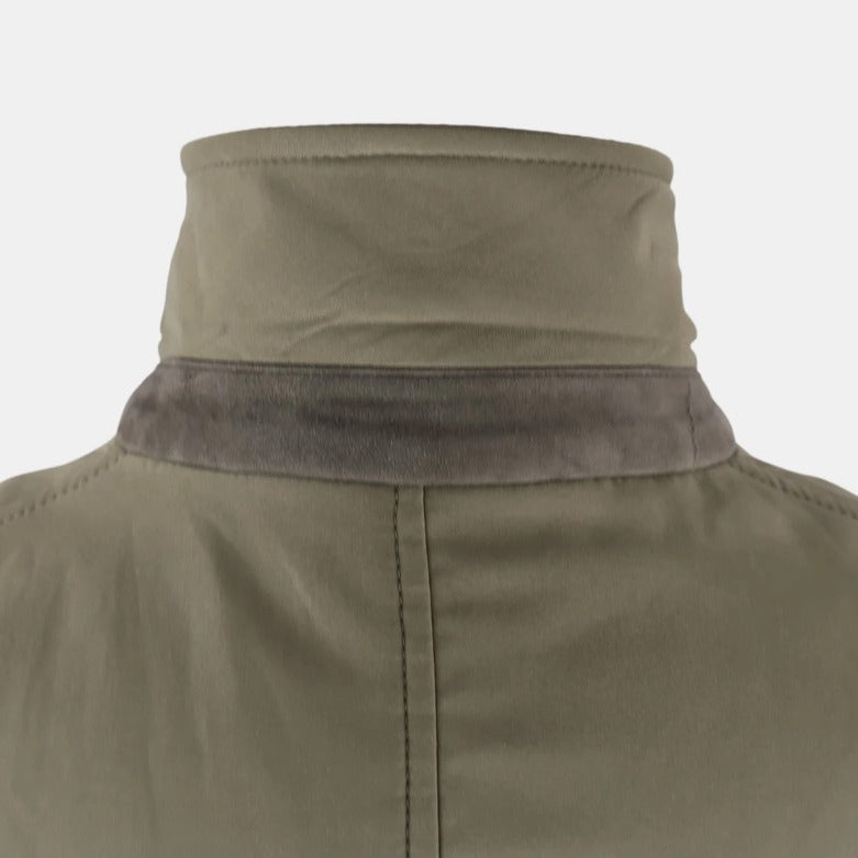 Loro Piana Green Quilted Wind-Stretch Trench Coat – pre-owned luxury menswear at Sanpetuna
