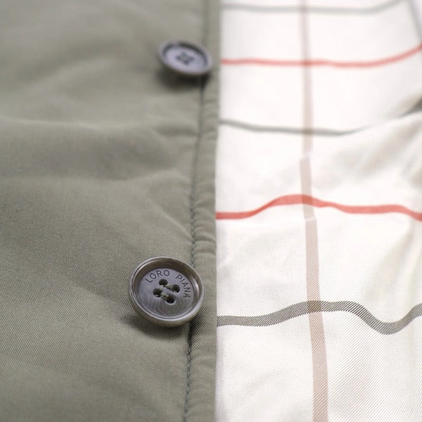 Loro Piana Green Quilted Wind-Stretch Trench Coat – pre-owned luxury menswear at Sanpetuna
