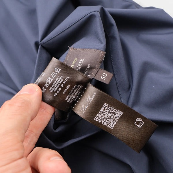 Loro Piana Navy Windmate Cashmere Bomber – pre-owned luxury menswear at Sanpetuna