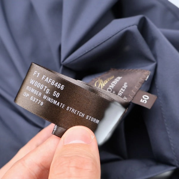 Loro Piana Navy Windmate Cashmere Bomber – pre-owned luxury menswear at Sanpetuna