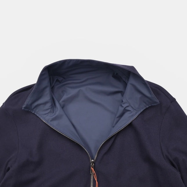 Loro Piana Navy Windmate Cashmere Bomber – pre-owned luxury menswear at Sanpetuna