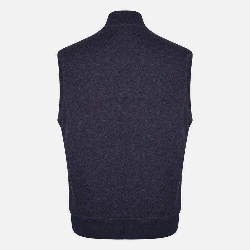 Loro Piana Navy Carry Cashmere Vest – pre-owned luxury menswear at Sanpetuna