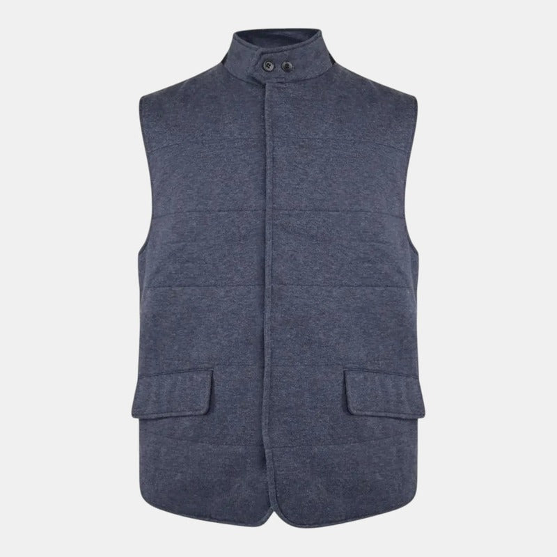 Loro Piana Navy Roadster Cashmere Vest – pre-owned luxury menswear at Sanpetuna