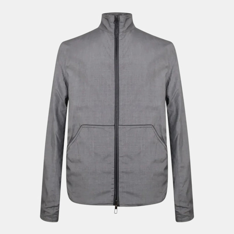 Loro Piana Black/Grey Kidskin Leather Reversible Bomber – pre-owned luxury menswear at Sanpetuna