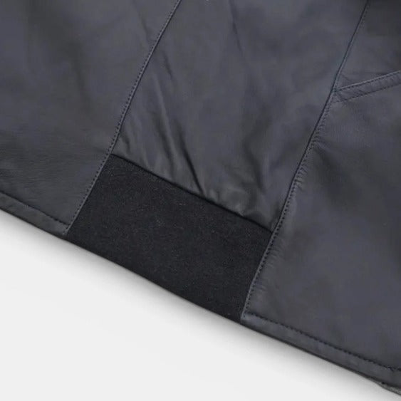 Loro Piana Black/Grey Kidskin Leather Reversible Bomber – pre-owned luxury menswear at Sanpetuna
