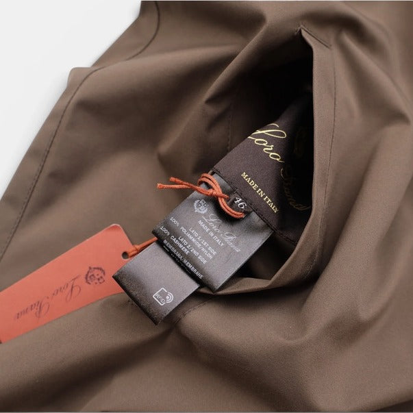 Loro Piana Brown Windmate Cashmere Bomber – pre-owned luxury menswear at Sanpetuna