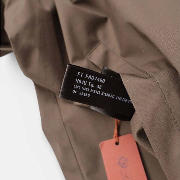 Loro Piana Brown Windmate Cashmere Bomber – pre-owned luxury menswear at Sanpetuna