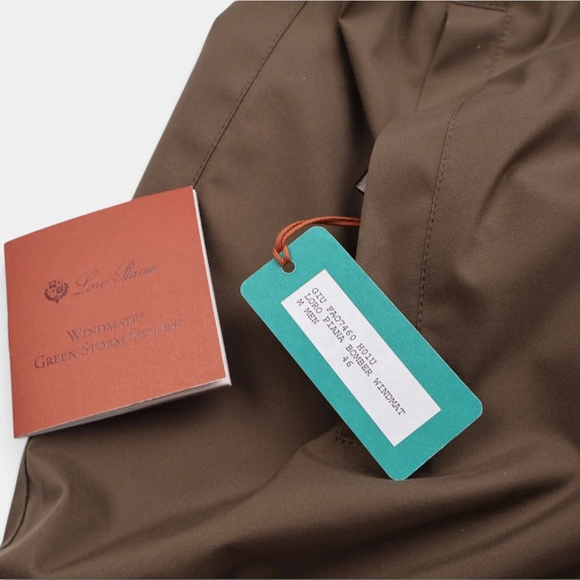 Loro Piana Brown Windmate Cashmere Bomber – pre-owned luxury menswear at Sanpetuna