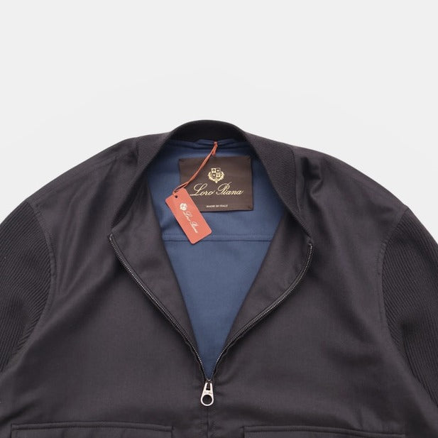 Loro Piana Black Vila Gift of Kings Wool Bomber – pre-owned luxury menswear at Sanpetuna
