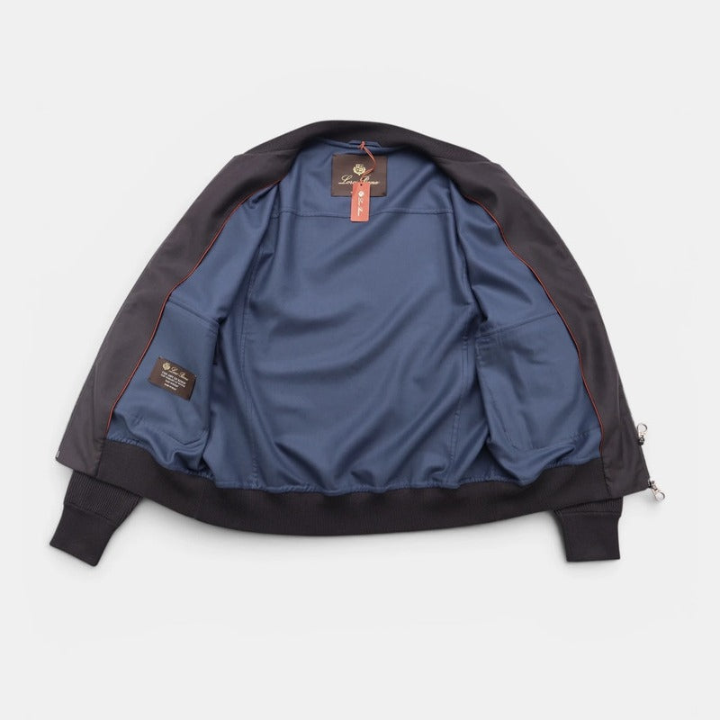 Loro Piana Black Vila Gift of Kings Wool Bomber – pre-owned luxury menswear at Sanpetuna