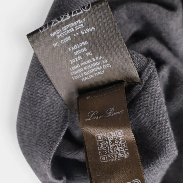 Loro Piana Grey Iconic Gift of Kings Wool Crewneck – pre-owned luxury menswear at Sanpetuna