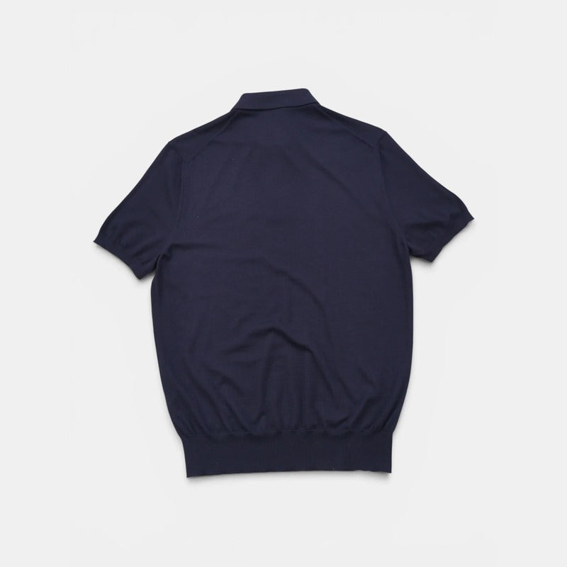 Loro Piana Navy Iconic Gift of Kings Wool Polo – pre-owned luxury menswear at Sanpetuna