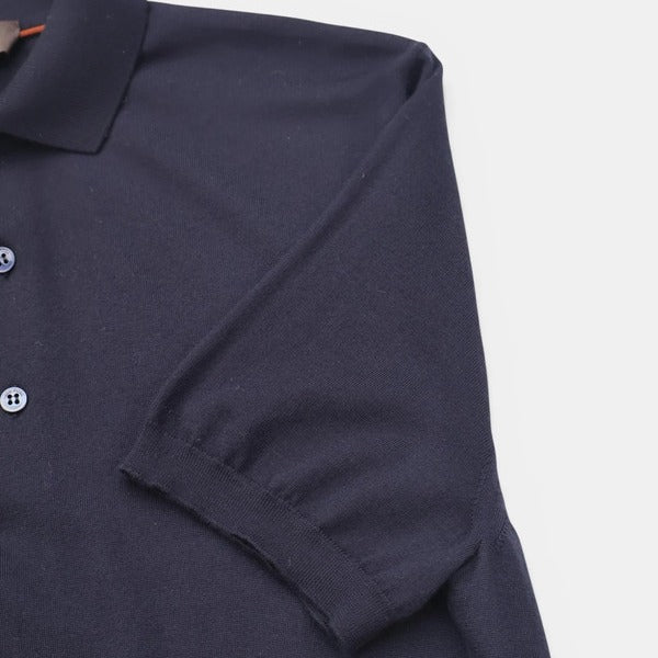 Loro Piana Navy Iconic Gift of Kings Wool Polo – pre-owned luxury menswear at Sanpetuna