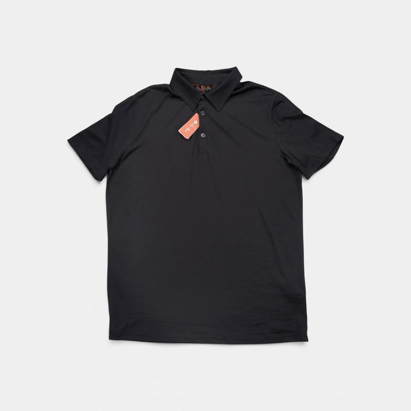 Loro Piana Black Como Gift of Kings Wool Polo – pre-owned luxury menswear at Sanpetuna