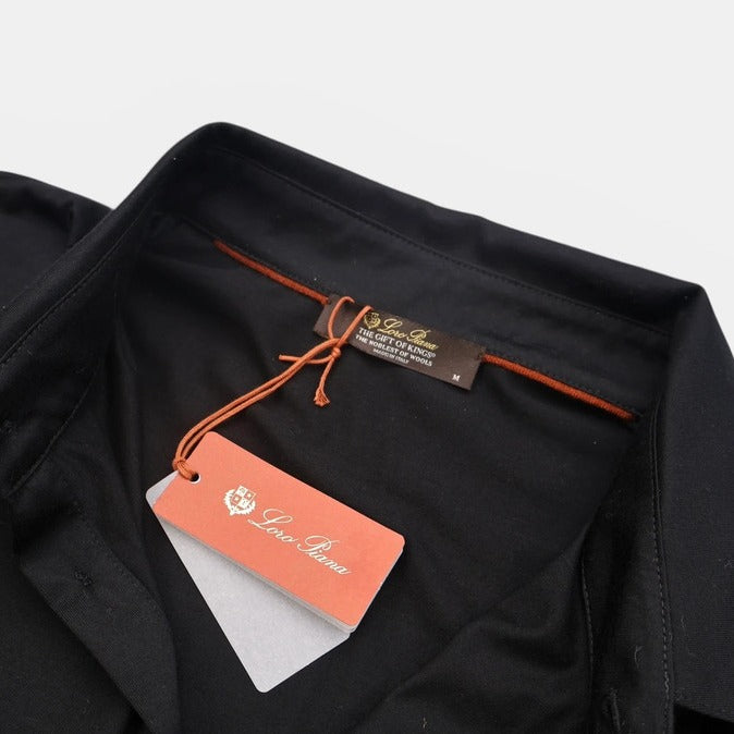 Loro Piana Black Como Gift of Kings Wool Polo – pre-owned luxury menswear at Sanpetuna