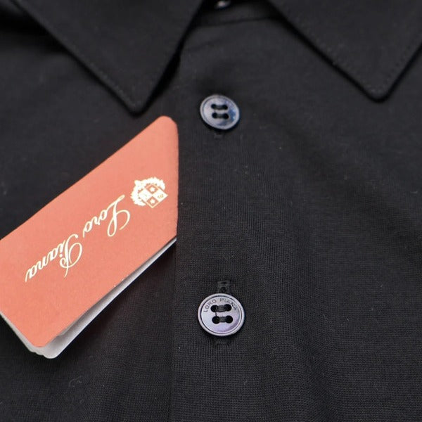 Loro Piana Black Como Gift of Kings Wool Polo – pre-owned luxury menswear at Sanpetuna