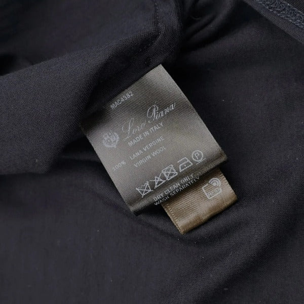 Loro Piana Black Como Gift of Kings Wool Polo – pre-owned luxury menswear at Sanpetuna