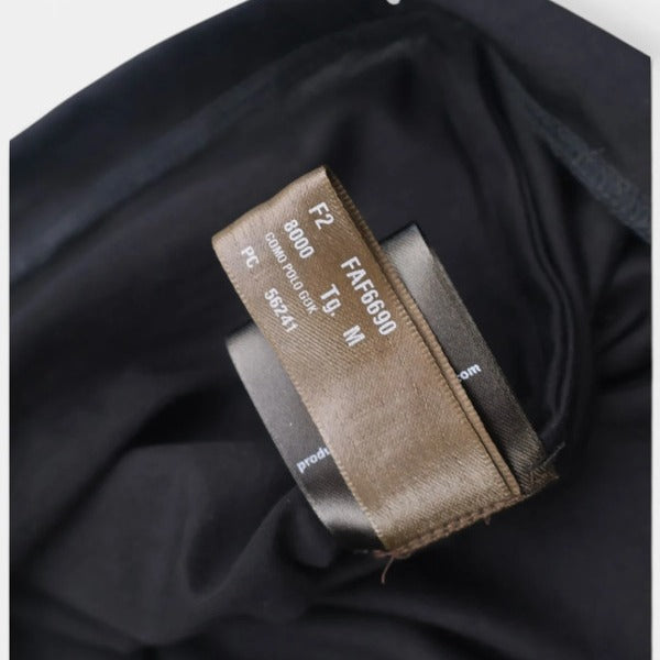 Loro Piana Black Como Gift of Kings Wool Polo – pre-owned luxury menswear at Sanpetuna