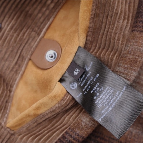 Loro Piana Camel Suede Calfskin Trucker Jacket – pre-owned luxury menswear at Sanpetuna